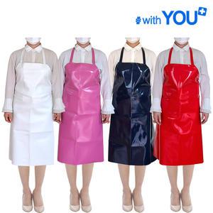 위드유 양면코팅 방수앞치마 고리형 중 주방 업소용 작업용