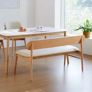 노부 3인 원목 인테리어 식탁벤치 2colors