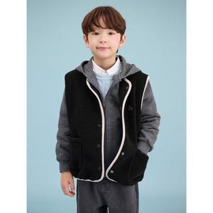 [BEANPOLE KIDS] 후드 집업 보아 조끼 세트  애쉬 (BI5141U024)