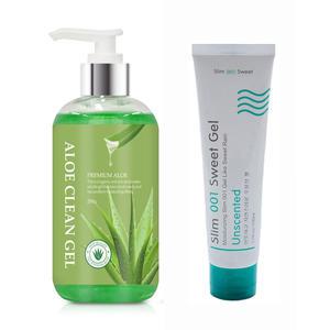 알로에 클린 젤 250ml+슬림001 젤 100ml 세트 수용성 바디 러브 마사지젤