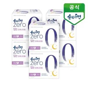 [깨끗한나라]순수한면 제로zero 입는오버나이트 중형 4P 6개