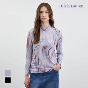 [올리비아로렌] 하프넥 프린팅 탑_VOCAL4M3141