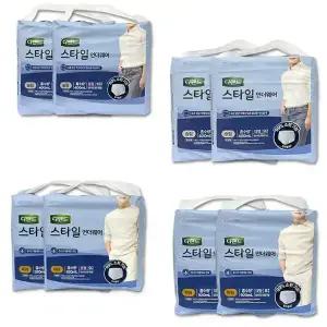 디펜드 스타일 언더웨어 성인 팬티 기저귀 패드 남성용 2팩