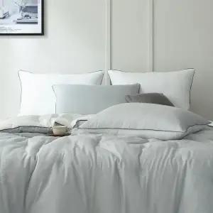 [롯데백화점]코지네스트 에플린모달 차렵이불 SS (여름용)_화이트,라이트그레이