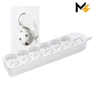 몬스터탭 슬림플러그 국산 개별 6구 멀티탭 1.5M 납작 플러그 과부하차단 절전 스위치