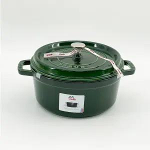 스타우브 B품 원형 냄비 꼬꼬떼 바질그린 24cm 인덕션 무쇠 주물냄비