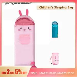 캠핑침낭 BSWolf 어린이 만화 담요 캠핑 생일 선물을위한 슬리핑 백 두꺼운 1PC 침상에 침대 동물 수면