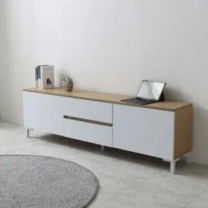 히트가구 C1340 서랍 2단 1600 거실장 2colors