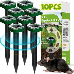 태양열 구동 초음파 퇴치기 농장 해충 초음파 진동 퇴치기 퇴치기 마당 정원 두더지