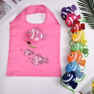 물고기 장바구니 / 열대어 접이식 에코백 휴대용 시장가방 폴리백 파우치 쇼핑백