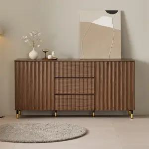 [우아미가구]소무 템바 높은 서랍 도어 거실장 1800