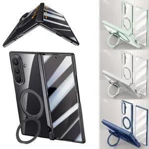 갤럭시 Z폴드7 사생활보호 투명 강화 액정 풀커버 맥세이프 호환 링 그립 거치대 폴더 케이스