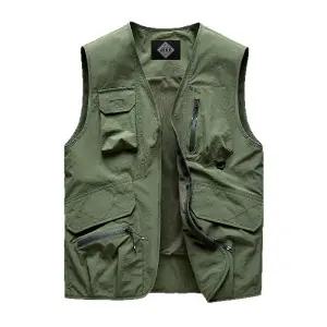 JEEP SPIRIT 남성 작업복 조끼 멀티 포켓 전술 작업 캠핑 조끼