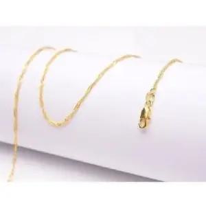 61cm / 24인치 18K GF 꽈배기 실 목걸이 얇은 체인 라운딩 플레인 조커 목걸이 모줄 끈 트윙클 도금 연장 황금색 쥬얼리 악세사리