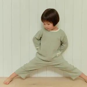 메이플 카키) 골지 8부 실내복