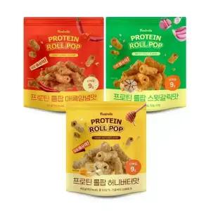 [내일도착] 푸드렐라 프로틴롤팝 40g 3종 (허니버터맛,스윗갈릭맛,매콤양념맛)