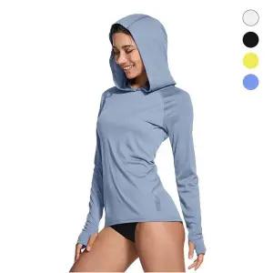 [테슬라][한정특가]테슬라 여성 후드 긴팔 래쉬가드 수영복 여름티셔츠 비치웨어 스윔 티셔츠 TM-FSS47