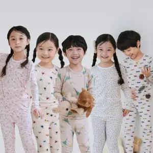 삐삐롱 남아 여아 초등학생 간절기 내의 상하복 모달 스판 9부 실내복