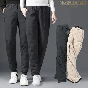 겨울 방한 패딩바지 조거팬츠 융털 트레이닝 남성 일자핏 남자 밴딩 누빔 양털 방수