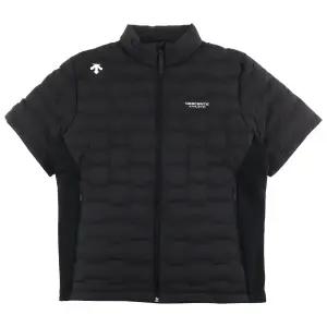 데상트 스탠드넥 반팔 다운자켓 SP421TDJO2BLK