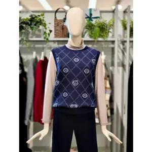 [갤러리아] 크로커다일레이디 라운드 패턴 니트 베스트 CLDWSW109