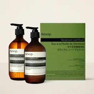 [이솝](타임스퀘어점패션관)[이솝 공식] 제라늄 리프 듀엣 (바디워시&바디로션)