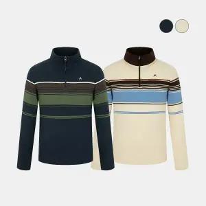 [네파](신세계 사우스시티) [정상가:129,000원] 남성 스트라이프 패턴 목크넥 집업 티셔츠 7J55441