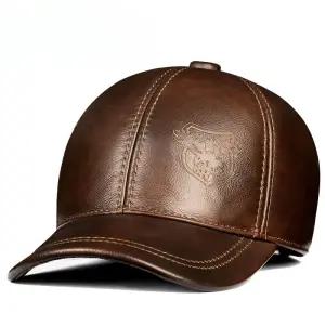 남성 소가죽 블랙 야구 모자 캡모자 캐주얼 남성용