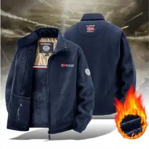 노르웨이 자가 발열 벨벳 두꺼운 보아털 남자 워크웨어 자켓 점퍼