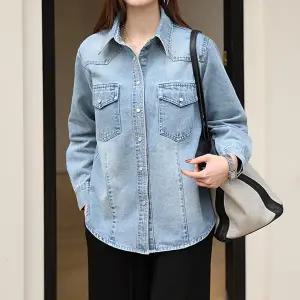 KARRA 절개라이닝데님셔츠_A5S0173