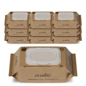 에코닉 브라운 40gsm 레이온100% 생분해원단 아기물티슈 80매