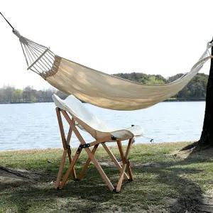 캔버스 캠핑그네 우드바 해먹 일반형 와이드형 침낭 야전침대