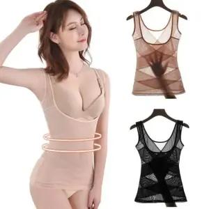 여성 2색 통풍 슬림 쉐이퍼 나시 보정 속옷(상의)