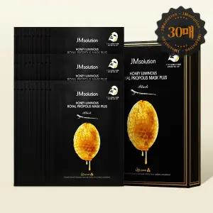 제이엠솔루션 꿀광 로얄 프로폴리스 마스크 플러스 10매 3개