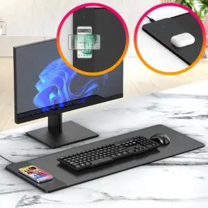 마우스장패드 15W 고속무선충전 확장형 데스크정리용매트 C타입 사무실 인쇄가능