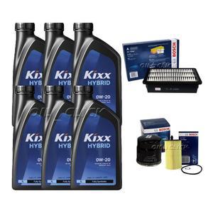 K7프리미어(YG) 2.5 가솔린 엔진오일 세트 킥스 하이브리드 0W-20 6L+필터