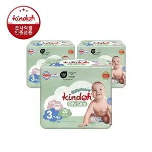 킨도 프리미엄 항균기저귀 오슬림 베베가드 밴드 3단계 중형 28매x3팩