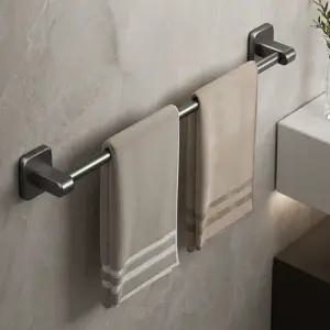 욕실 부착식 수건걸이 50cm 방수 수건거치대 무타공 타올걸이 접착식 욕실용품