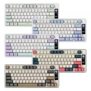지클릭커 OFFICEPRO WK50 사일런스 M RGB 무소음 방수 무선 블루투스 78 (Cappuccino khaki)