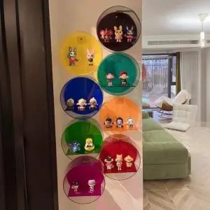 아크릴 벽 장식 랙 수납장 벽걸이선반 홈스타일 인테리어 오렌지