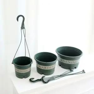 (그린색 2호) 행잉 포트화분 20x13cm/화분/공중/걸이/걸이형/거실/식물/공중부양/행거/실내용/소품/걸이식