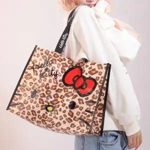 [꼬마스타]헬로키티 호피 타포린백-브라운(페이스)