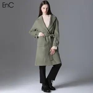 EnC [최초가 479000원] 루즈핏 벨티드 울코트