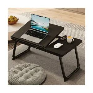 접이식 5단 각도조절 노트북테이블 베드트레이 좌식 독서 침대테이블 컵홀더