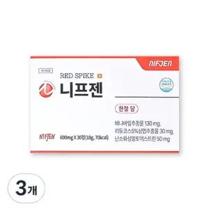 니프젠 스파이크 프리미엄 600mg 30정 3개