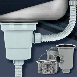 씽크대 배수구 교체용 호스 싱크통 세트(대) 쓰레기망 가정집 음식물찌꺼기