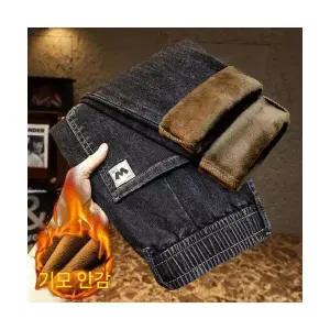 스콕 남성 면바지 기모 도톰 가을 겨울 스트링 허리밴딩 청바지 캐주얼 트렌드 바지 JEN4