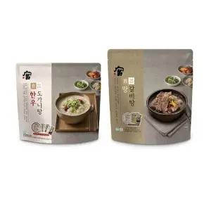 궁 왕갈비탕 1kgx2 +당면+한우도가니탕 510gx3