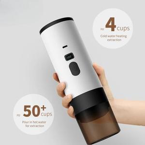 무선 전기 휴대용 에스프레소 커피 머신 차량 및 가정용 캠핑 메이커 캡슐 파우더 여행용