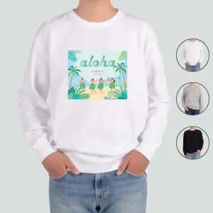 맨투맨 프린팅티셔츠 하와이 알로하 CC vRR5+2ynU